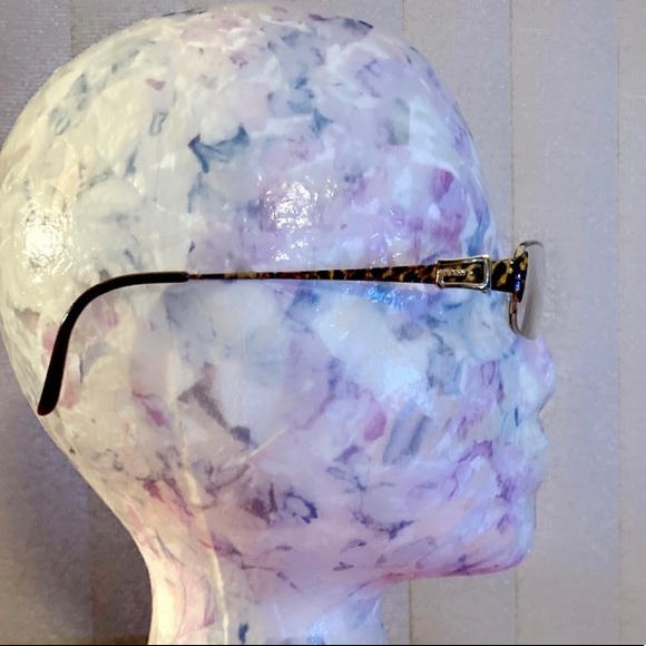 EUC GUESS GU1539 BRN Brown/Leopard Print Eyeglasses Frame Half Rimless 51-18-140 - Picture 7 of 15